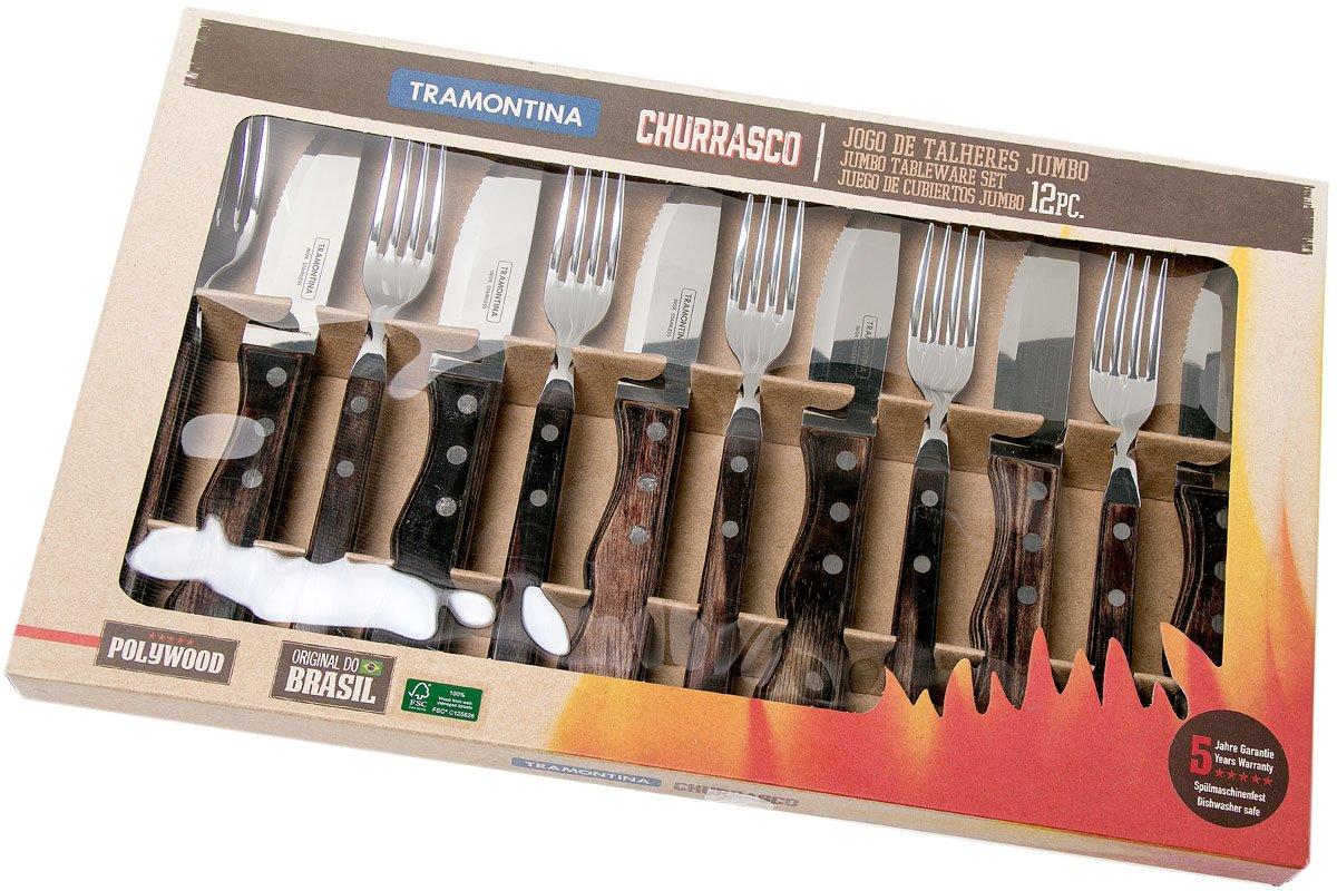 Tramontina Churrasco Jumbo 12-piece steak cutlery set , 29899-239