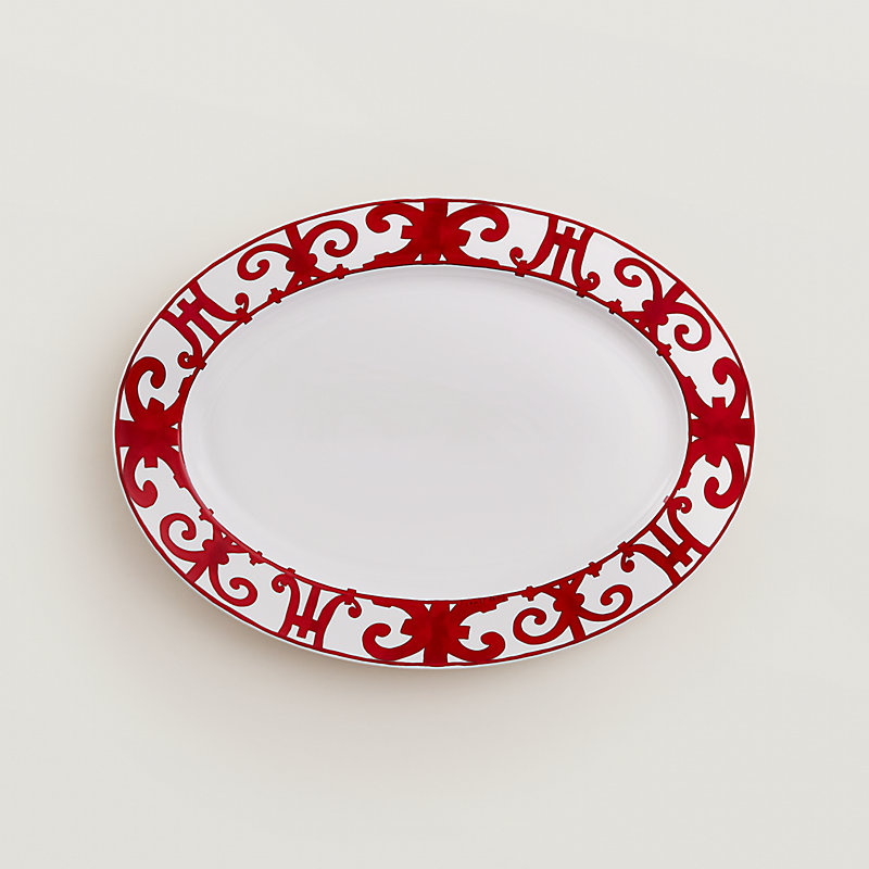 Balcon du Guadalquivir oval platter, small model | Hermès Finland