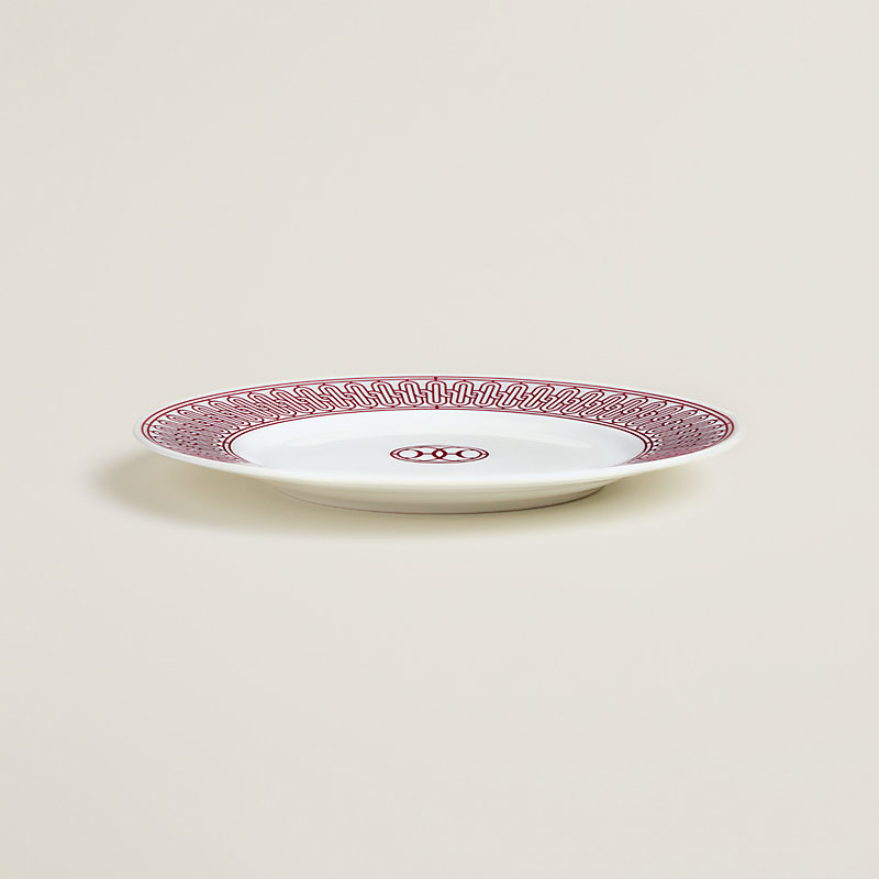 H Deco rouge dessert plate n°1 | Hermès Finland