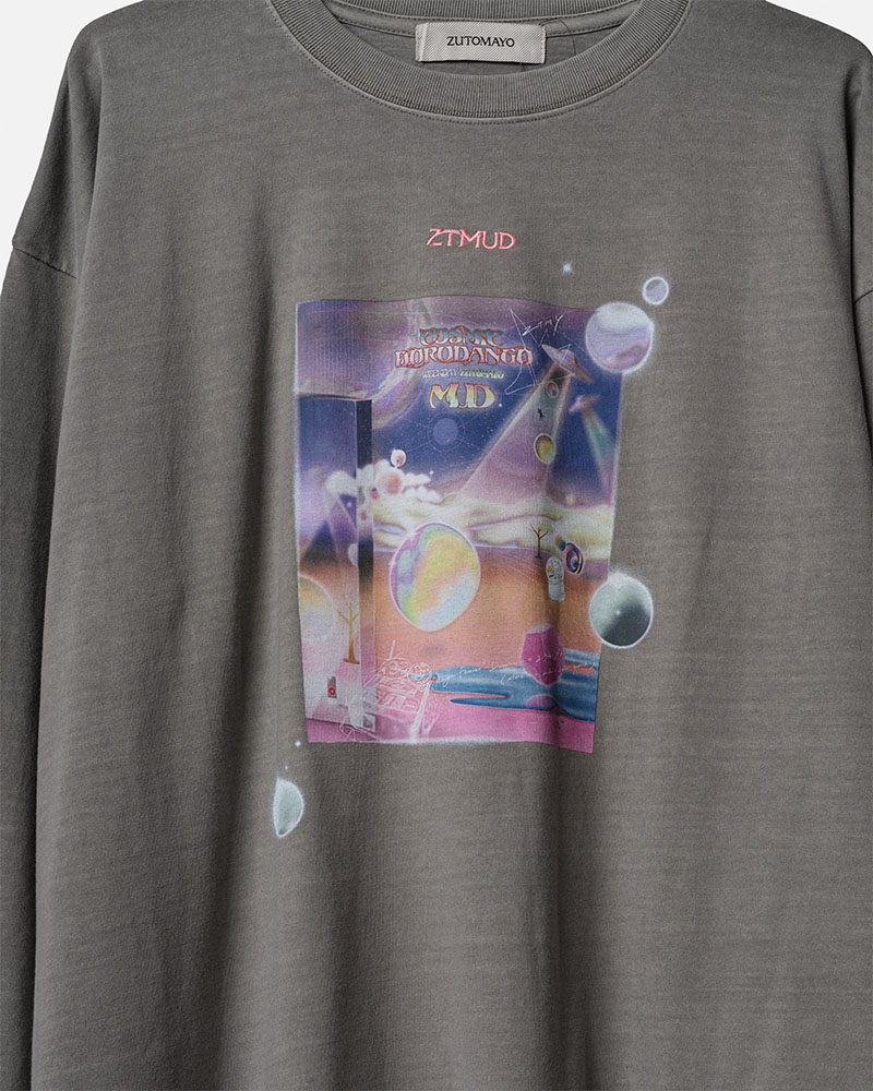 Cosmic Mud Sphere Long Tee (Gray) - ZUTOMAYO MART