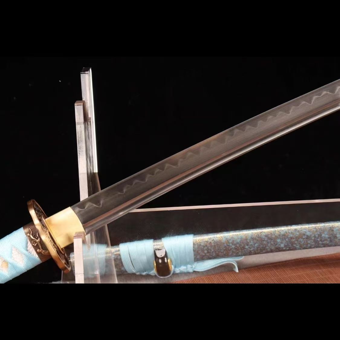 26寸T10焼刃日本三色研【無双ゴースト】 武具 刀装具 日本刀 模造刀 居合刀