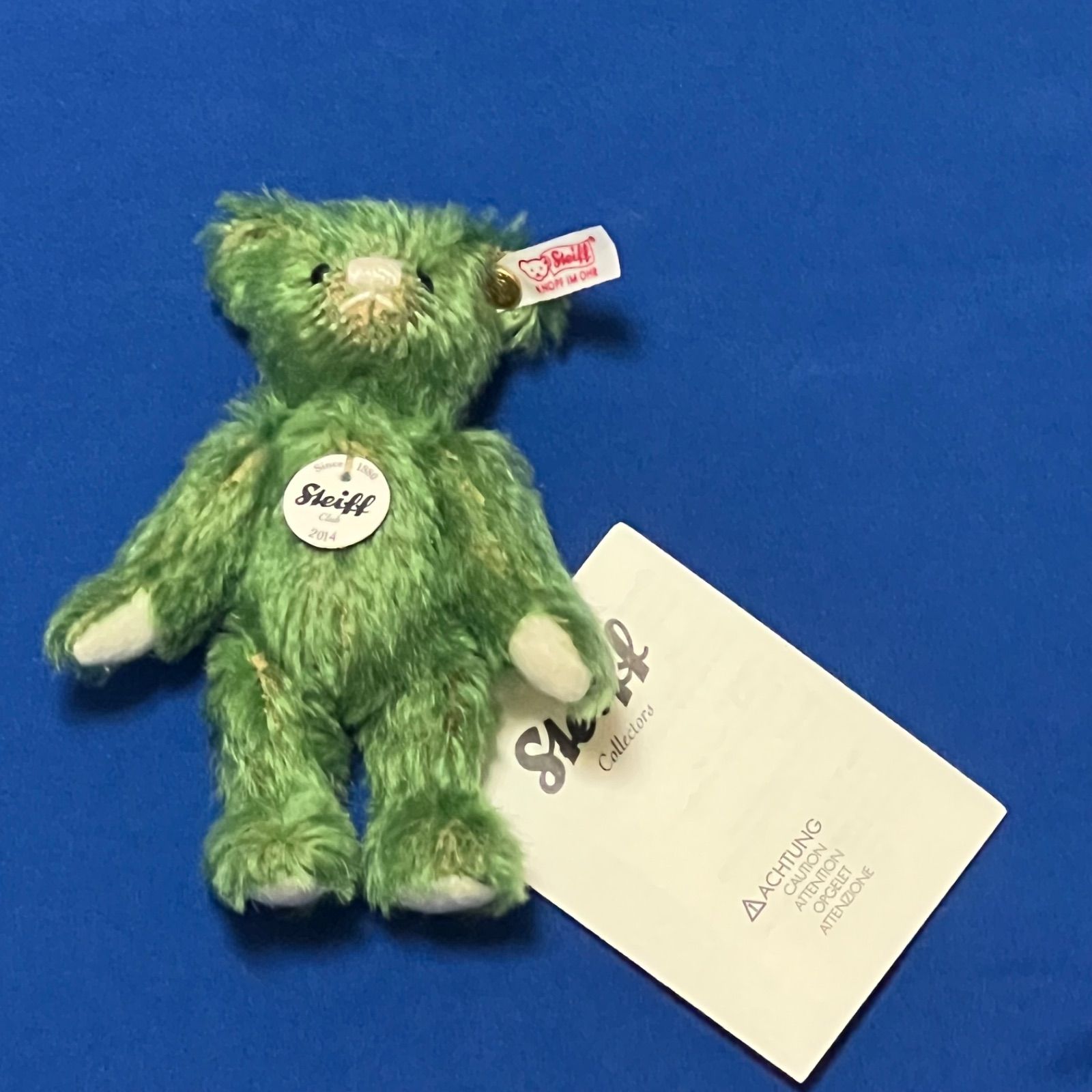 現状品】Steiff シュタイフ 2014 シュタイフクラブ 限定ベア グリーン
