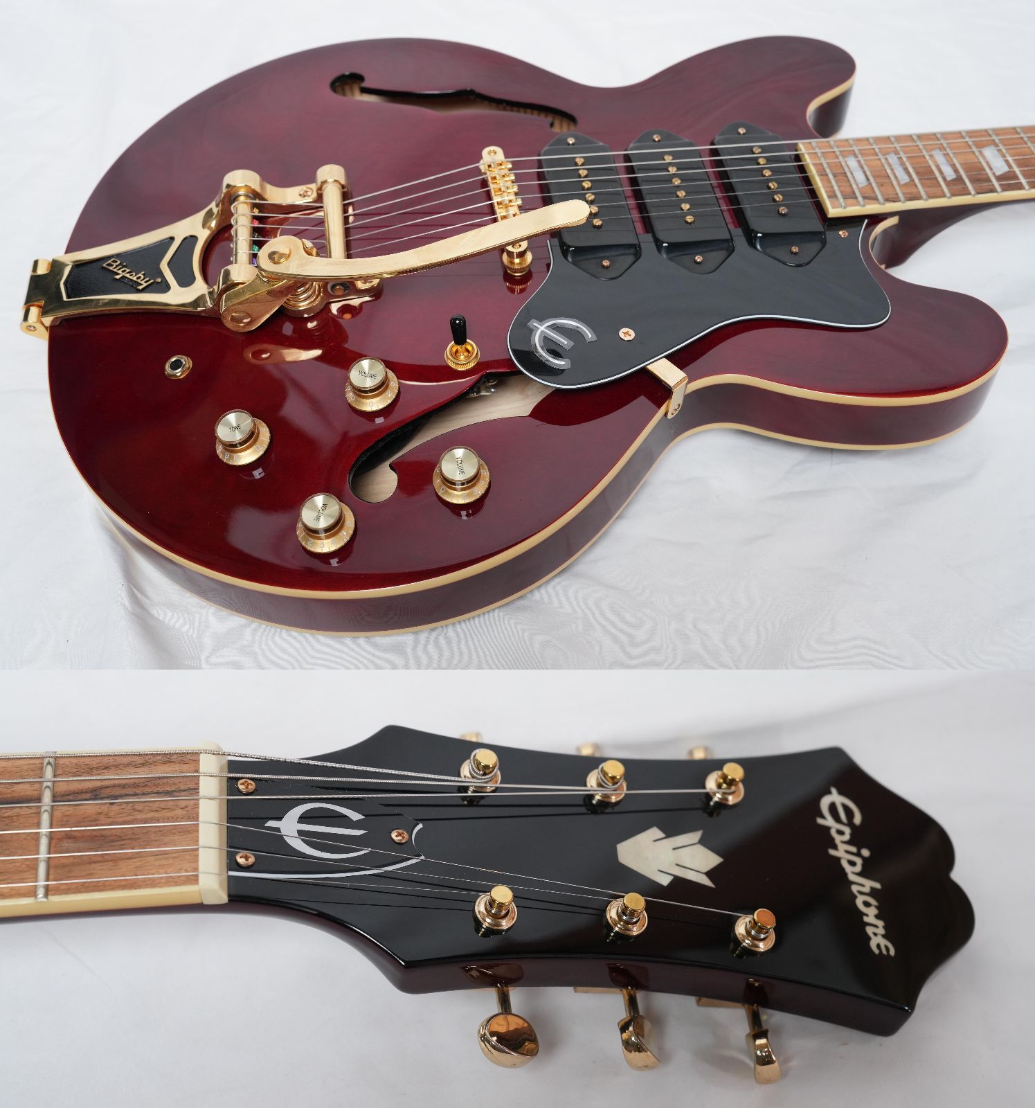 ☆Epiphone☆Riviera P93 WR セミアコ P-90×3 Bigsby搭載 2019年製 美