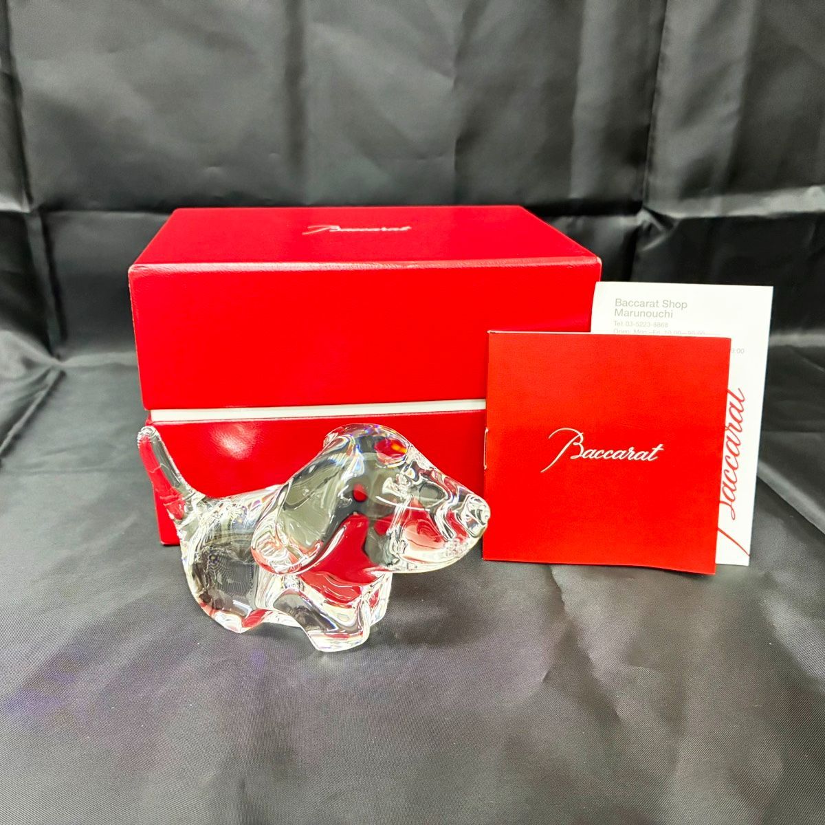 n501 Baccarat バカラ クリスタル 犬 ドッグ 大型 フィギュリン