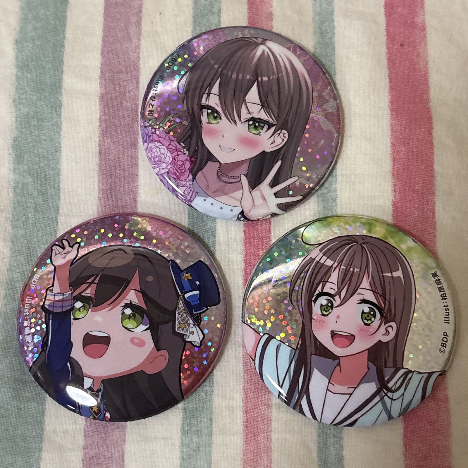 poppin'party 花園たえ Drive Your Heart 缶バッジ バンドリ Poppin