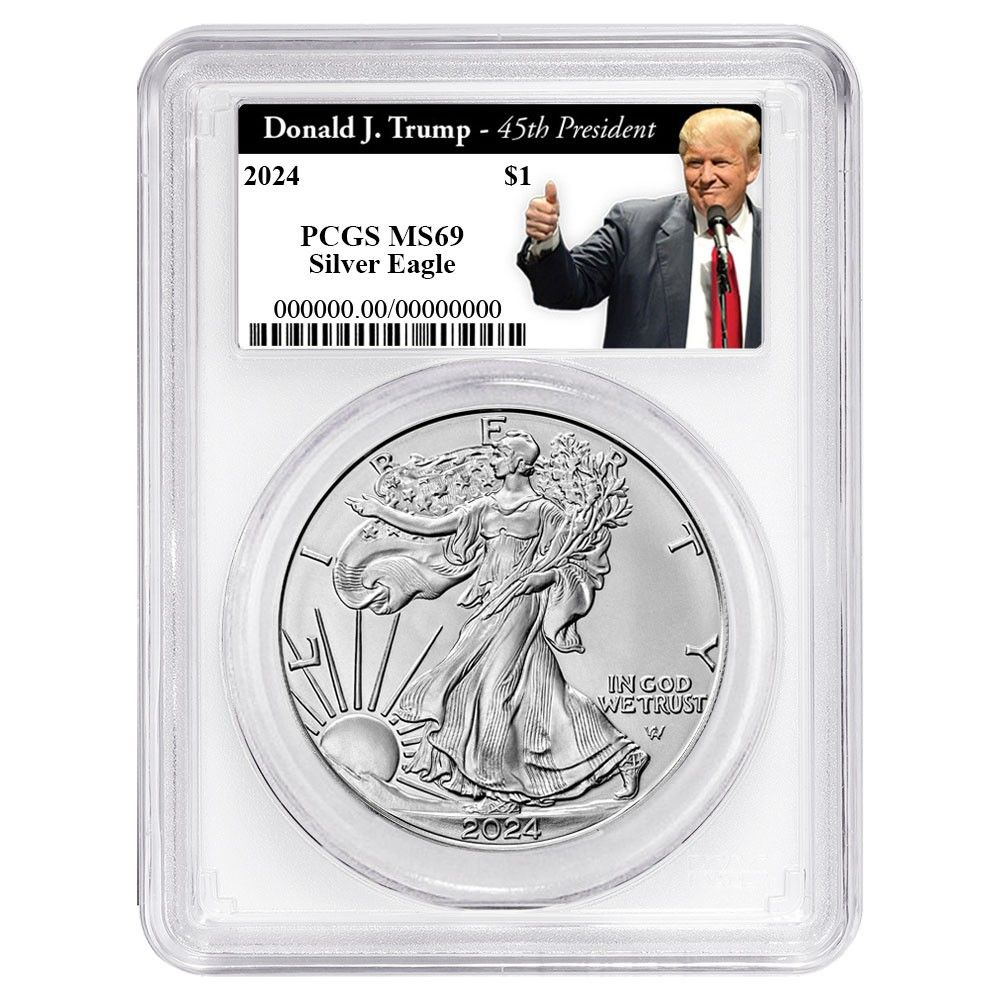 2024年 1ドル アメリカン シルバー イーグル PCGS MS69 トランプ第45代
