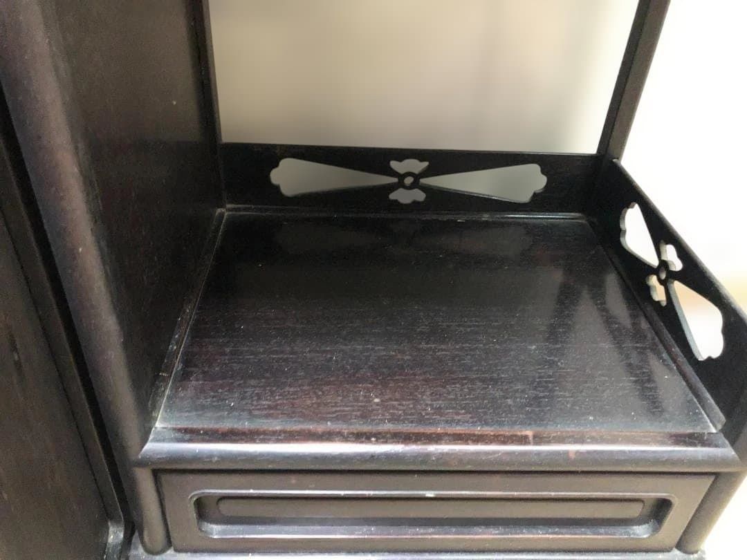 箪笥 飾り棚 違い棚 茶道具透かし彫り 和箪笥 アンティーク ビンテージ