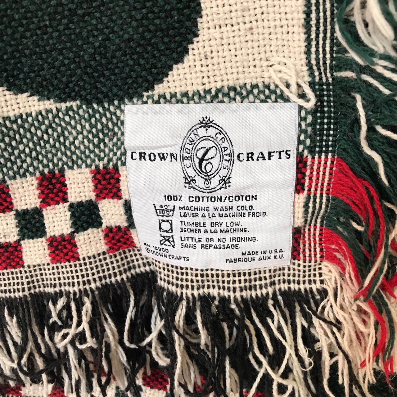 crowncrafts ビンテージラグ USA製 クリスマス christmas サンタ