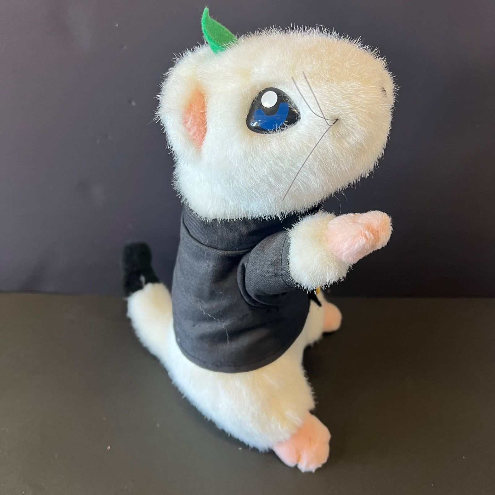 未使用品】タグ付き オコジョ番長 ぬいぐるみ しあわせソウのオコジョ