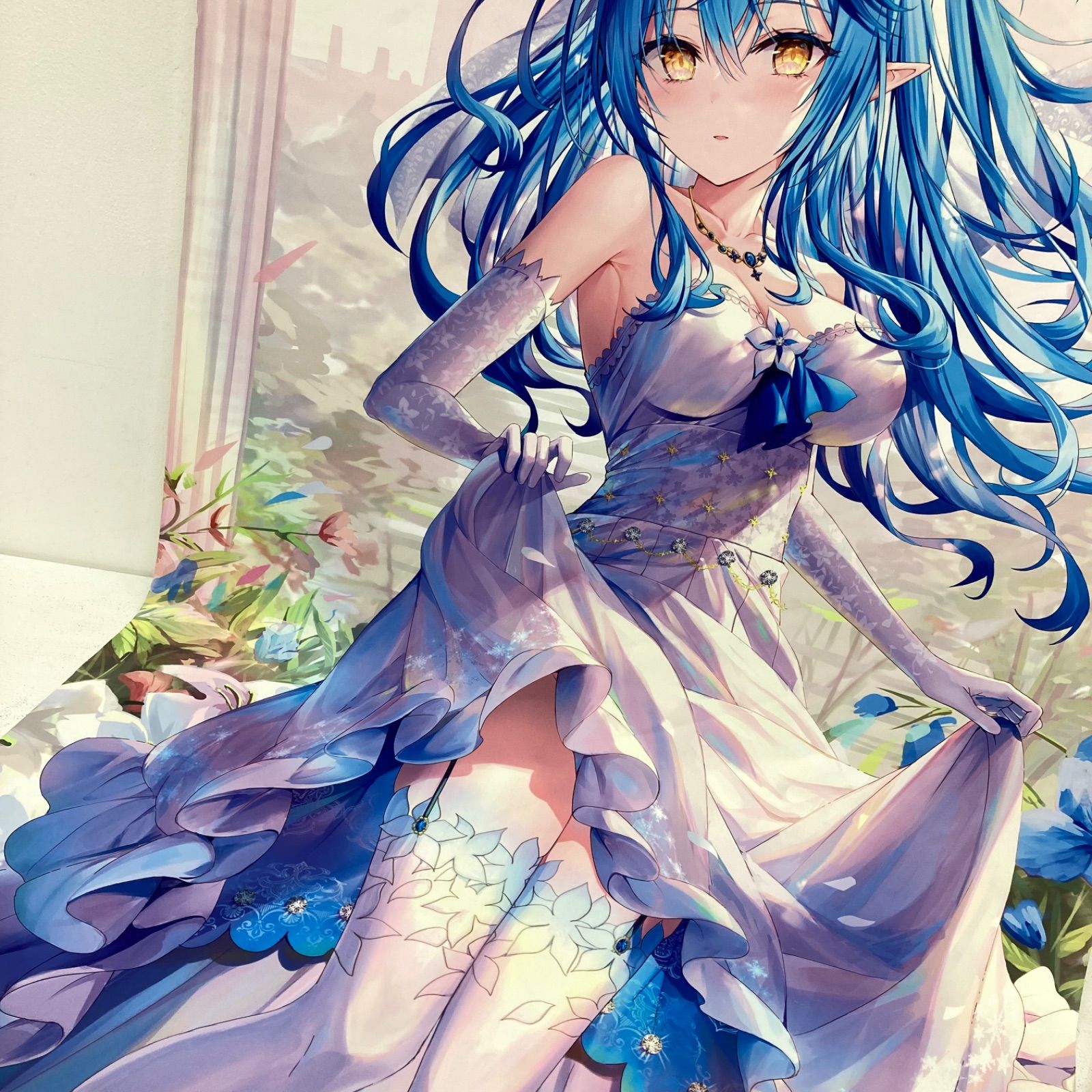 広店】等身大タペストリー ウエディングver 雪花ラミィ【718-0812