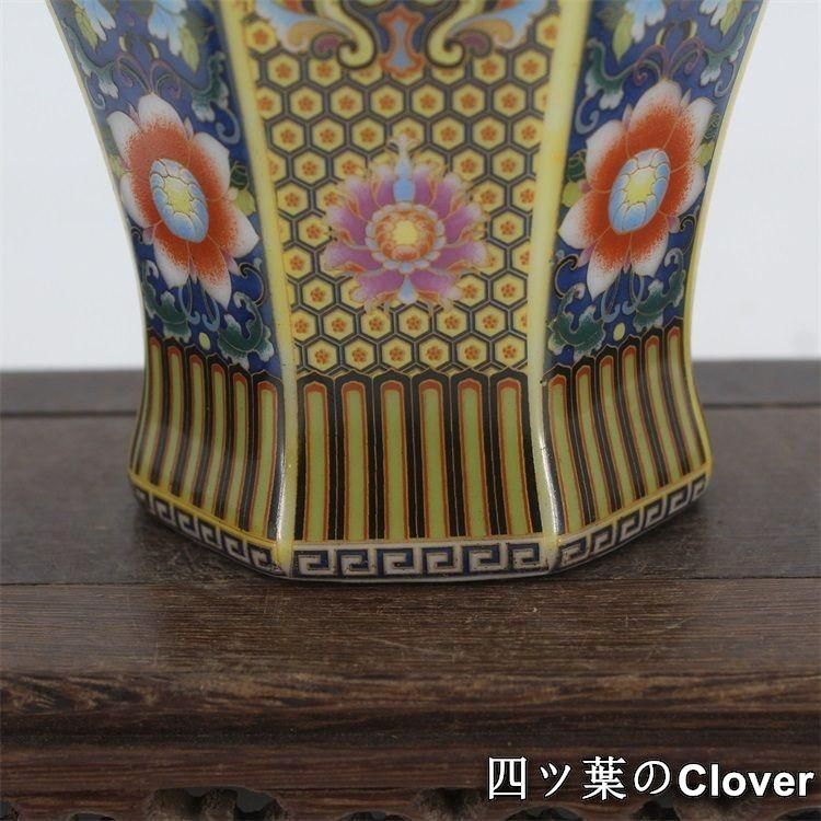 緑地琺瑯彩掻花花鳥梅瓶 景徳鎮 陶磁器 装飾品 現代工芸品 美術品 置物