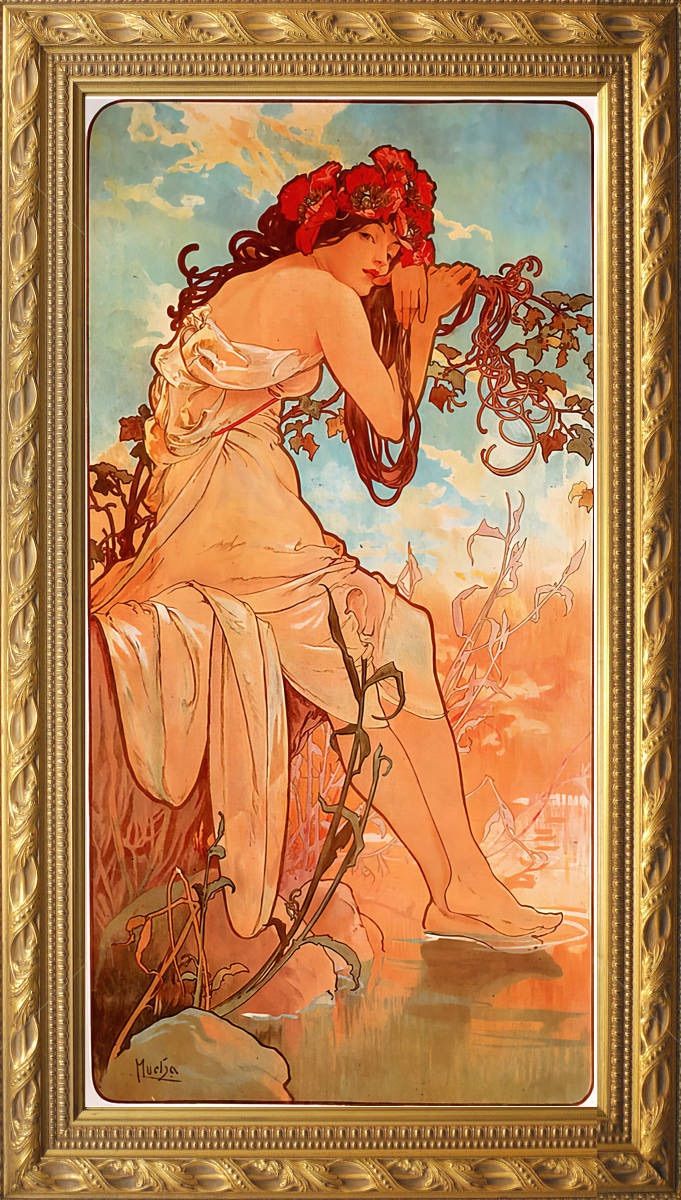 ミュシャ 四季 夏 Circle Fine Art Corporation ミュシャ 四季 夏