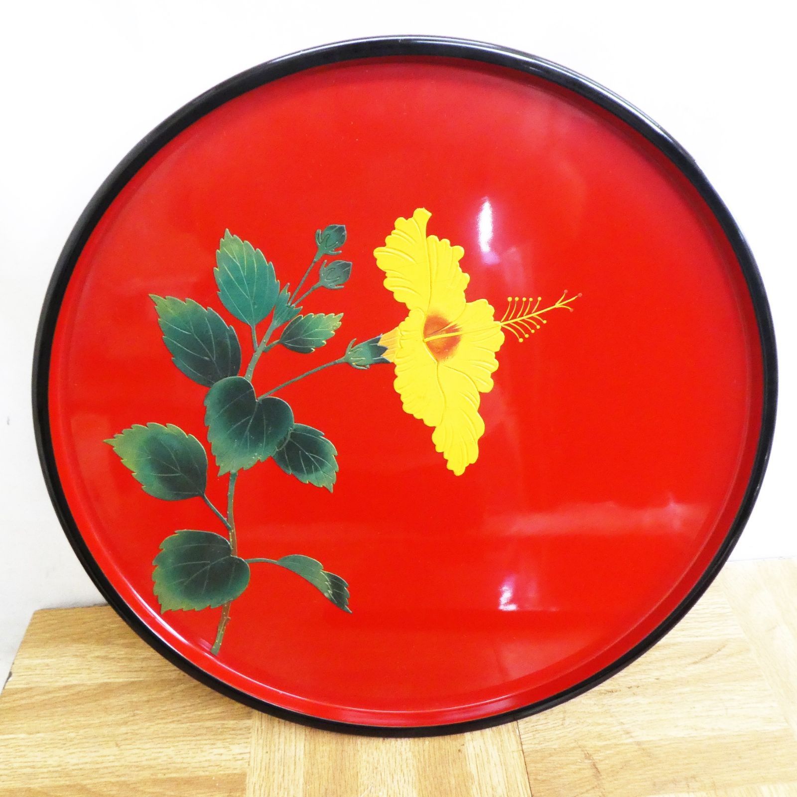 沖縄漆器 べんぼう 紅房 漆大皿 Yahoo!オークション -「琉球漆器べん