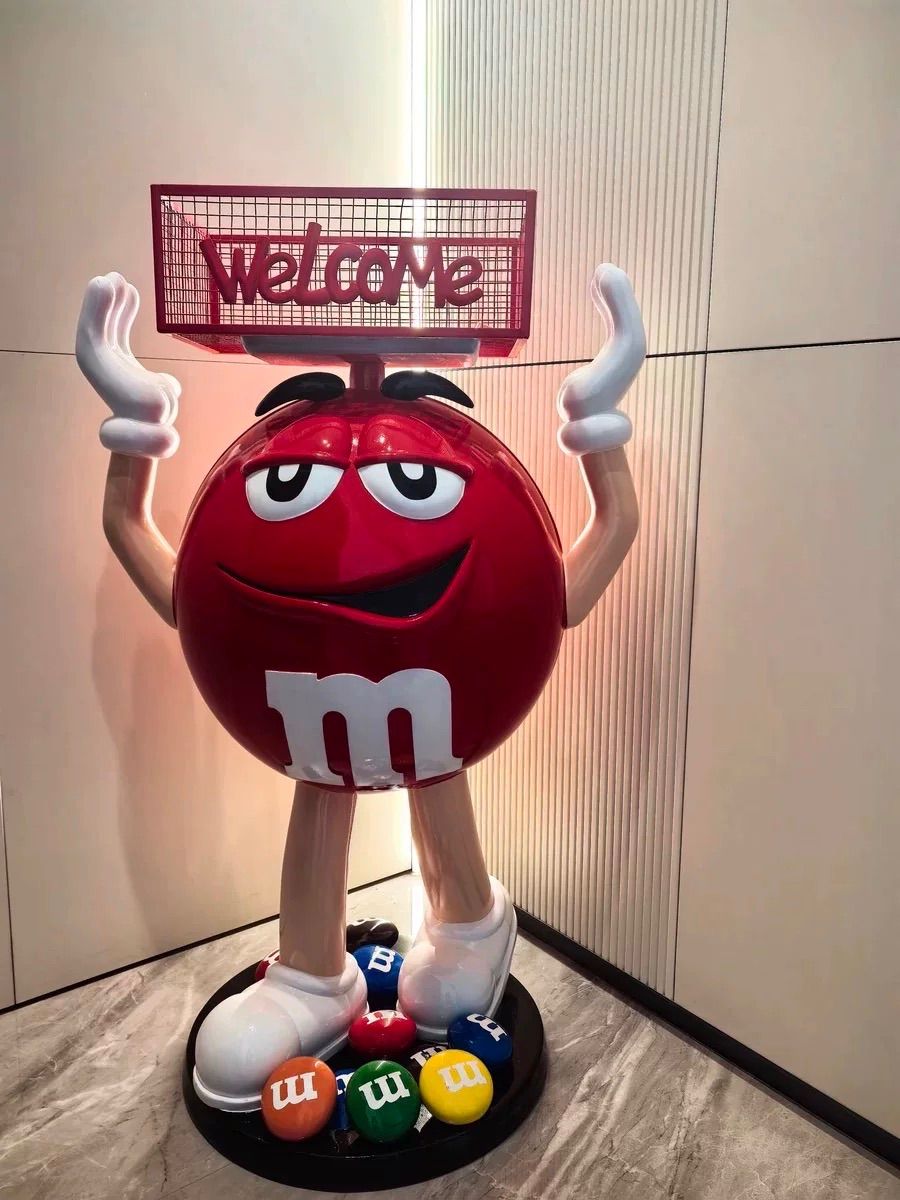 爆レア☆m&m's エムアンドエムズ レッドくん トレイ付 店頭