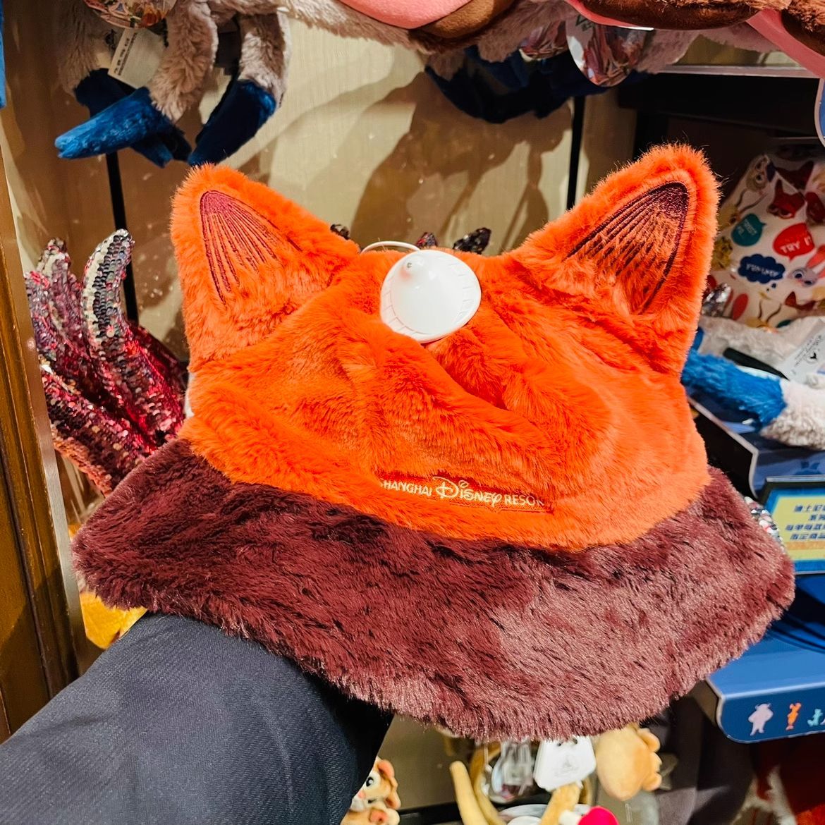 即日発送 ディズニー ズートピア ニック ファンキャップ もふもふ