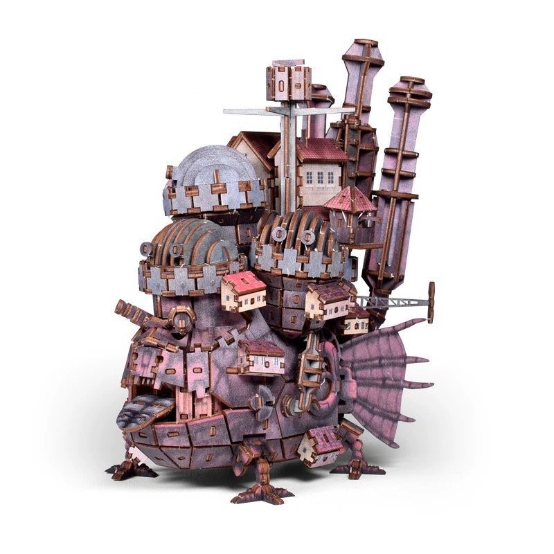 新品 パズル ハウルの動く城 ki-gu-mi 3D立体パズル 3D木製パズル
