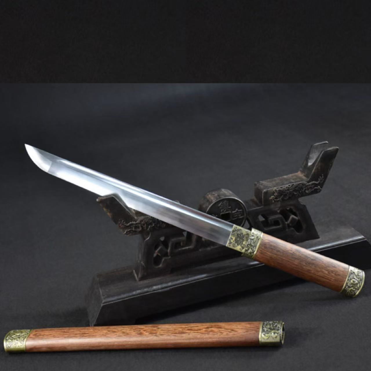 1068-武具 刀装具 日本刀 模造刀 居合刀 武士道 武蔵 鑑賞用 手鍛造