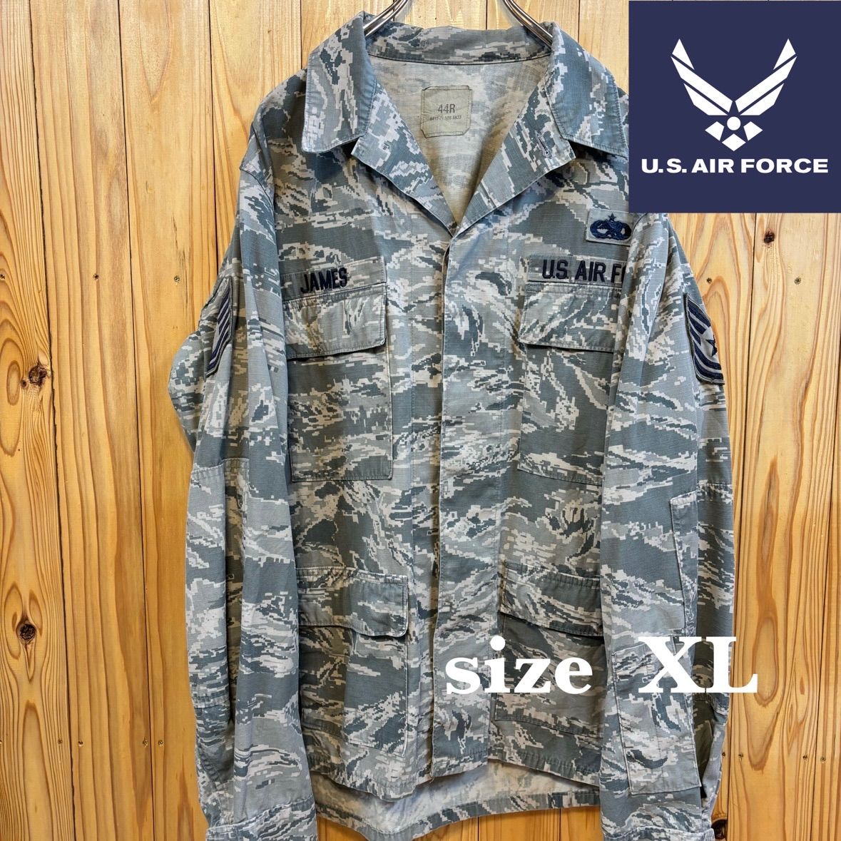 古着】ミリタリージャケット(US-AIRFORCE)XL カモフラ エアフォース