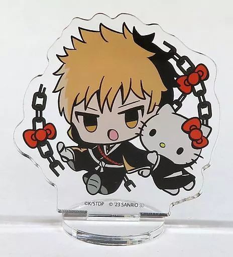 中古】アクリルスタンド・アクリルパネル 黒崎一護×ハローキティ