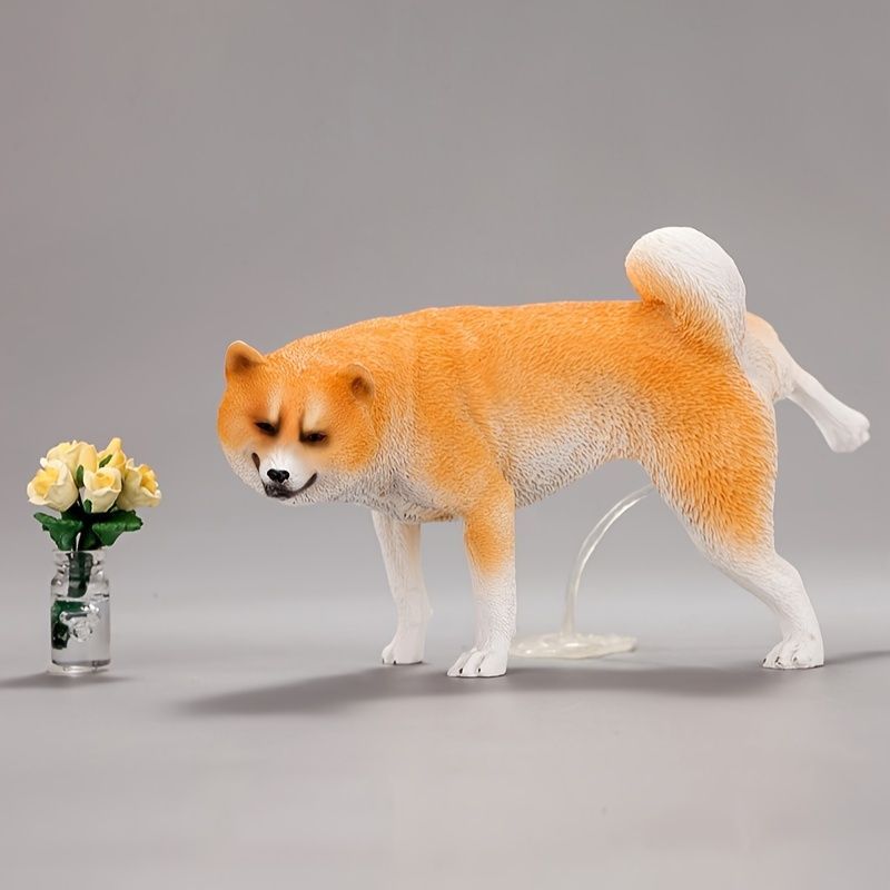 柴犬 置物 面白い 動物 芸品の飾り 置き物 柴犬は脚を上げる おしっこ