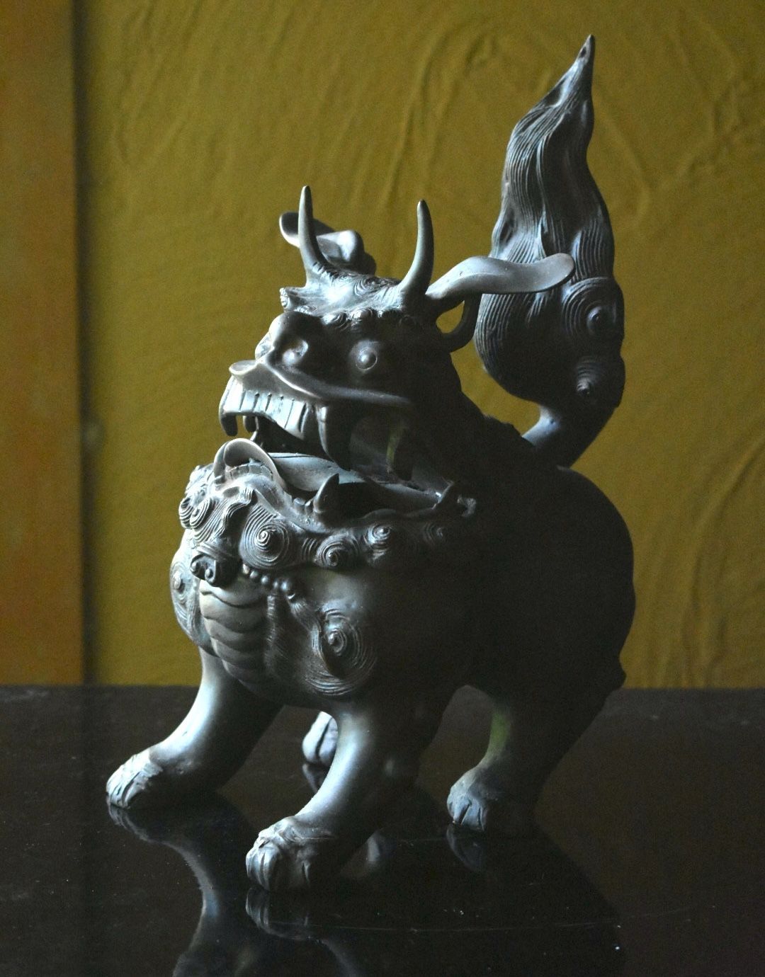 2854 古銅製 獅子 香炉 時代物 【公式通販】