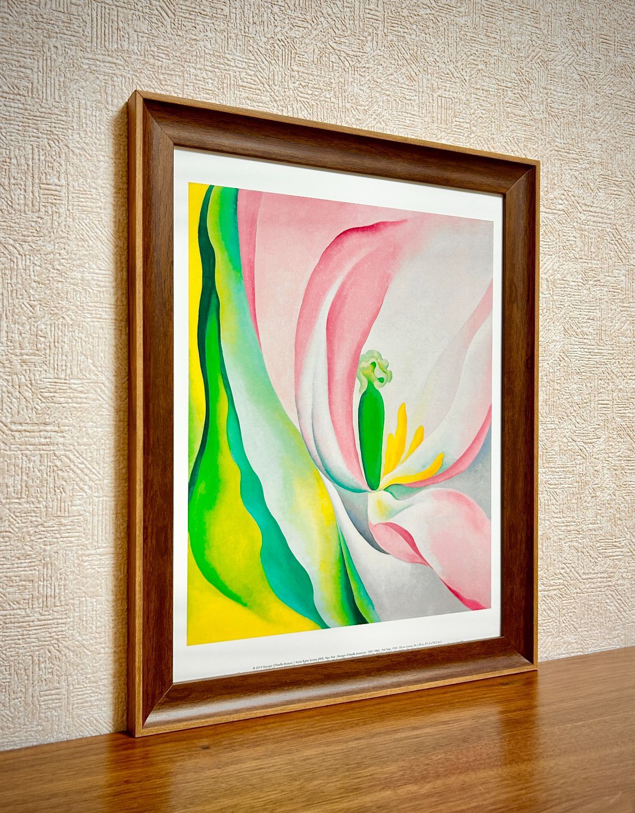 新品☆額縁付アートポスター☆ジョージア・オキーフ☆O'Keeffe☆Pink