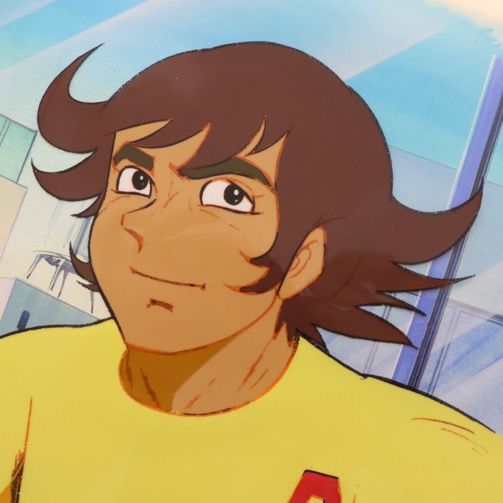 □ デビルマン 背景付き セル 不動明 小松原一男 アニメ セル画 1972