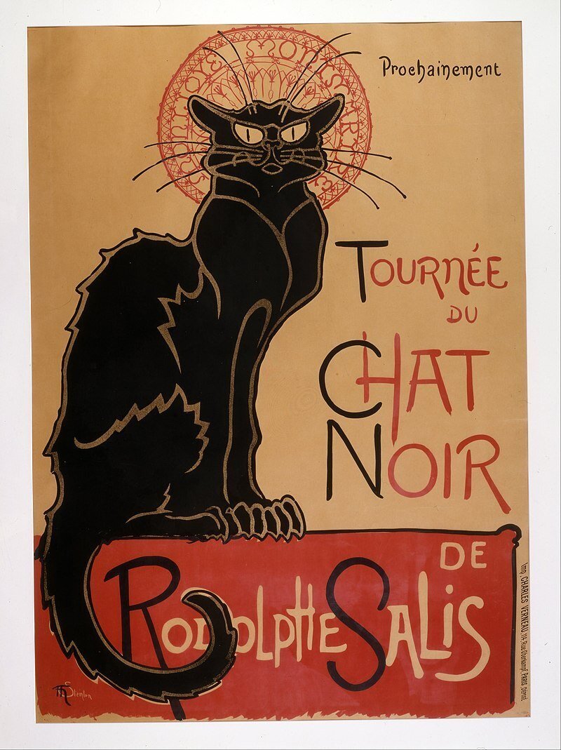 スタンラン『Tournée du Chat noir』黒猫のポスターで知られる