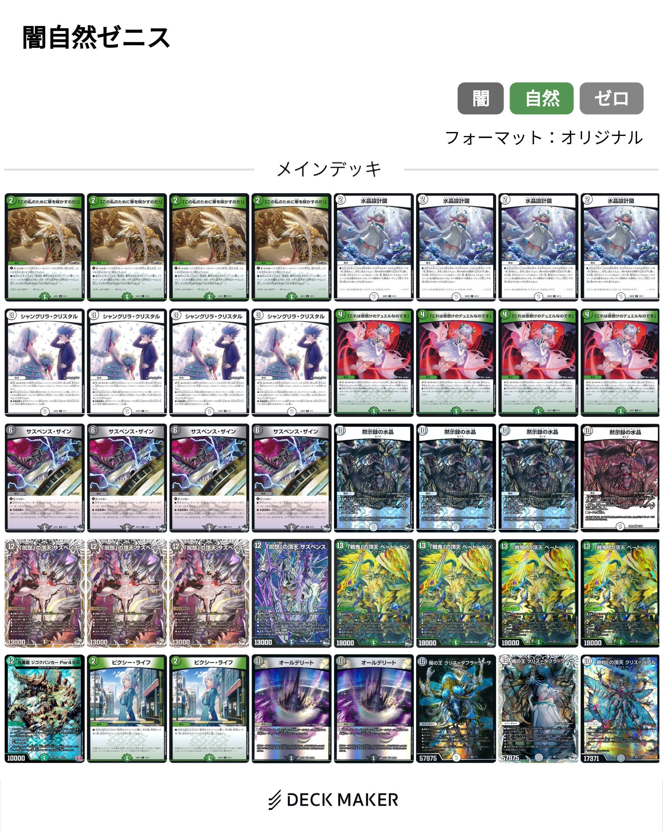 デュエマCS 5/6 黒緑ゼニス！｜ばいおめが