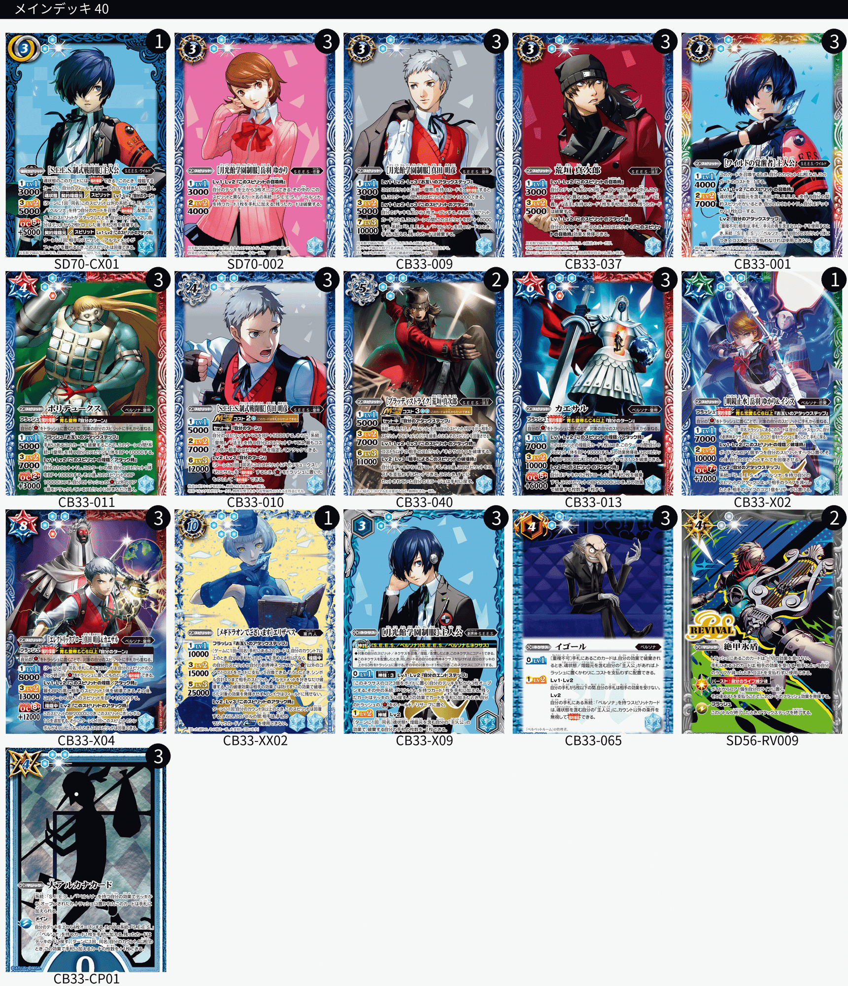 P3コラボ主人公デッキ各軸評価メモ｜かぐやん/欠月P