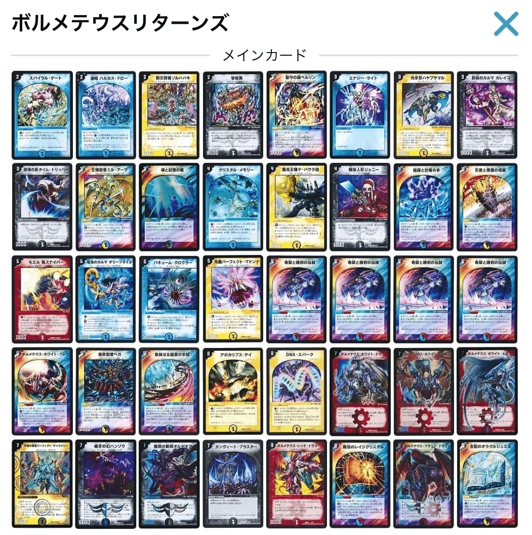 K1クロニクルデッキボルメテウスリターンズ収録全40枚セットDMD24