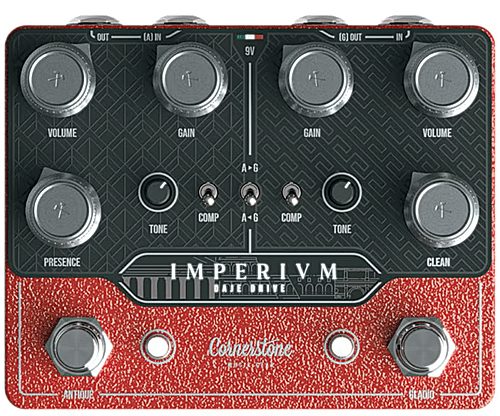 Cornerstone IMPERIUM V2 は、ダンブル系とTS系オーバードライブの2in1