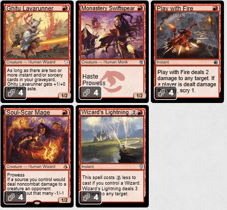 MTG 赤単バーン デッキセット レガシー モダン MTG 赤単バーン デッキ