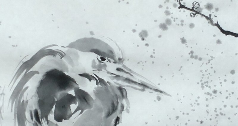 墨で鳥－水墨画練習帳 - 水墨画｜KaoRu IsjDha｜note