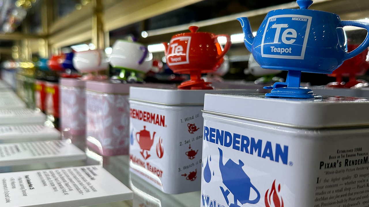 Pixar's RenderMan | News | SIGGRAPH 2023's Walking Teapot Museum
