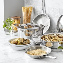 All-Clad d5 Brushed Stainless-Steel 5-Piece Set | Williams Sonoma