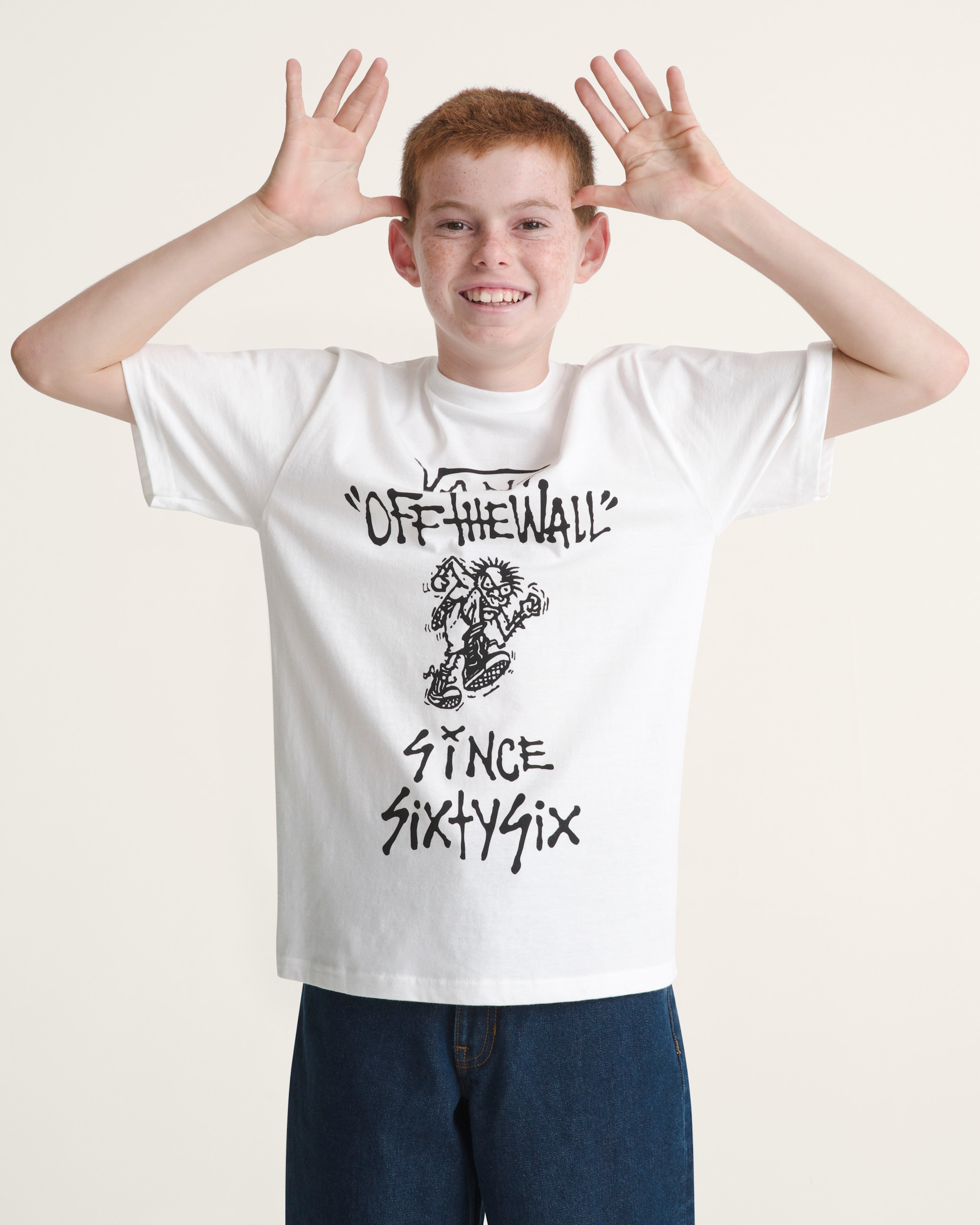 Kids Let Loose T-Shirt in White | Vans
