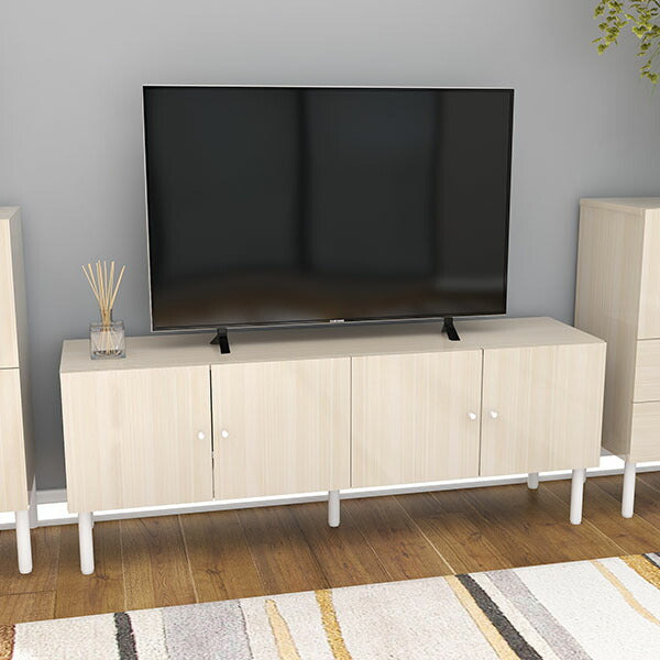 北欧テレビ台 見せる収納｜whitewood 160LTV｜0000a41833 - オーダー