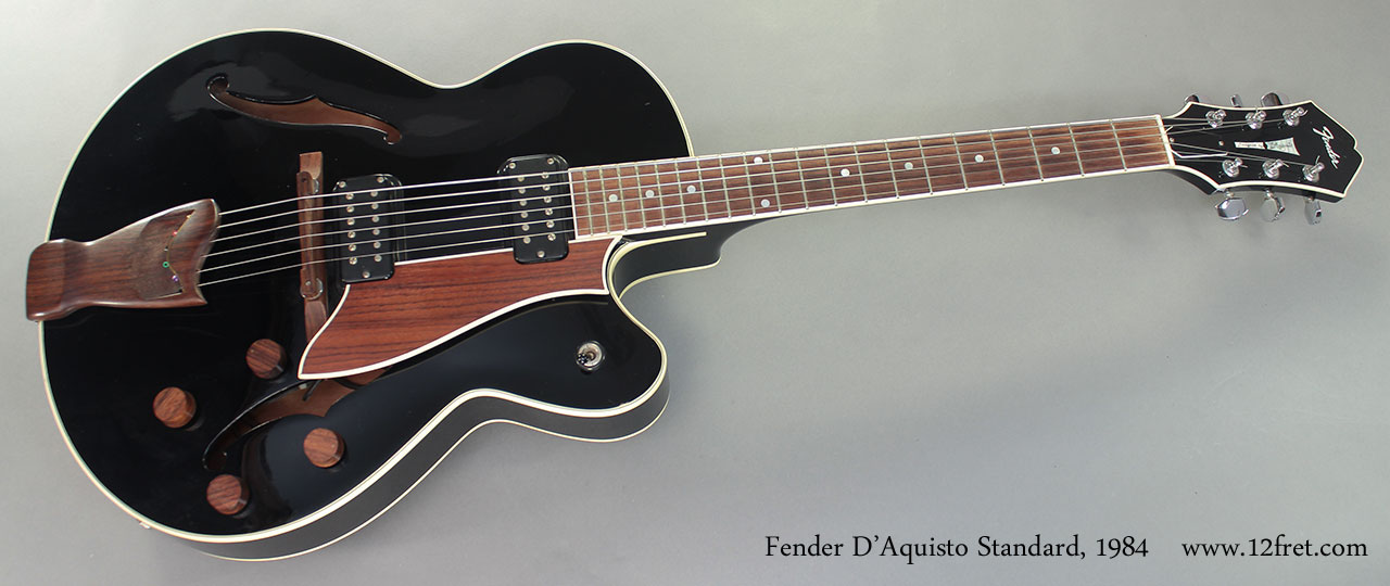 1984 Fender DAquisto Standard Archtop Black | archive.12fret.com