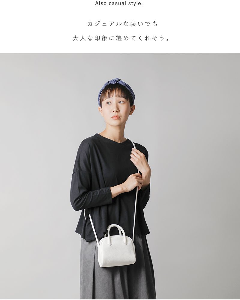 Aeta アエタ ディアレザー ボストン ミニ ショルダー バッグ “DEER