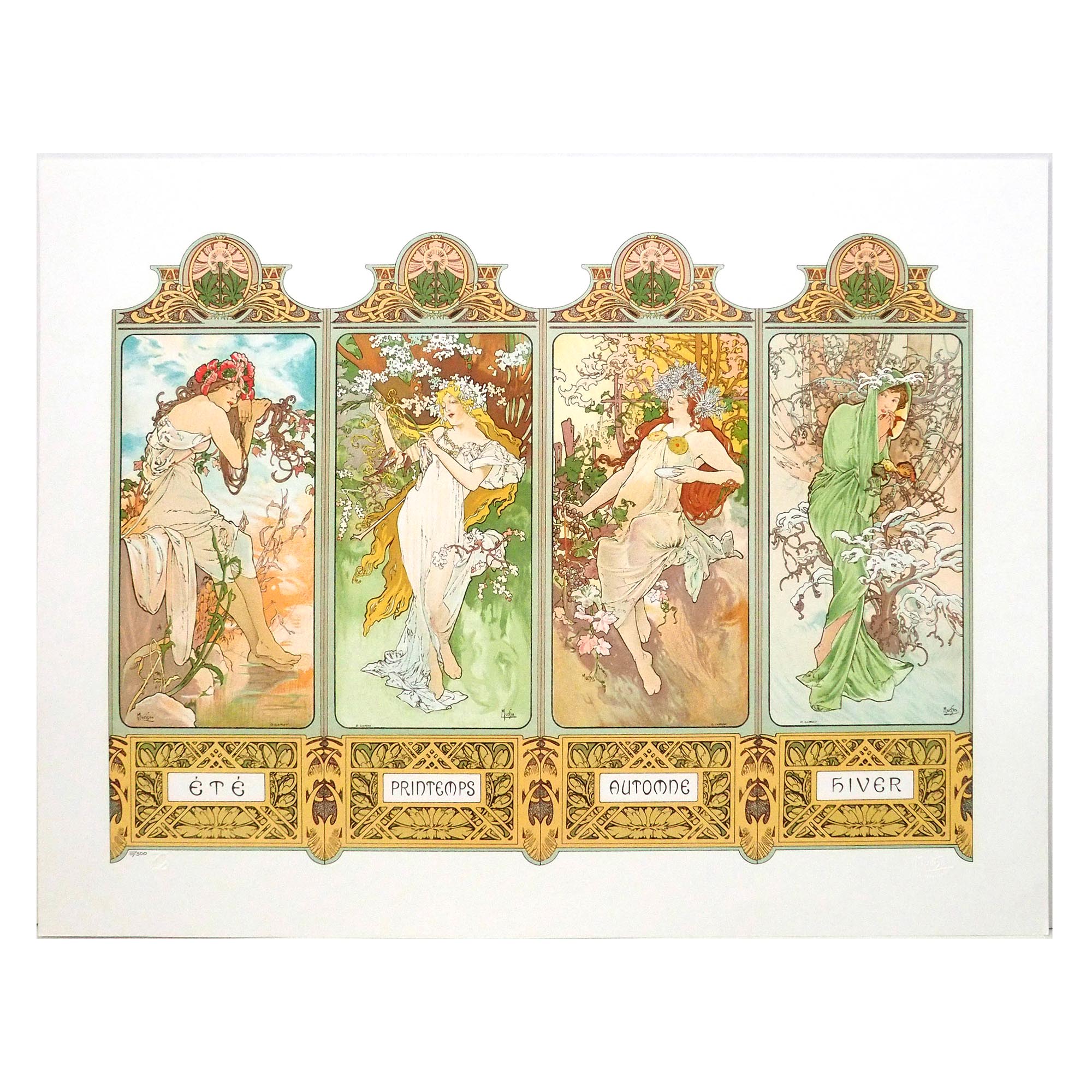 アルフォンス・ミュシャ「四季 1896 ポートフォリオ」の絵画販売・仲介