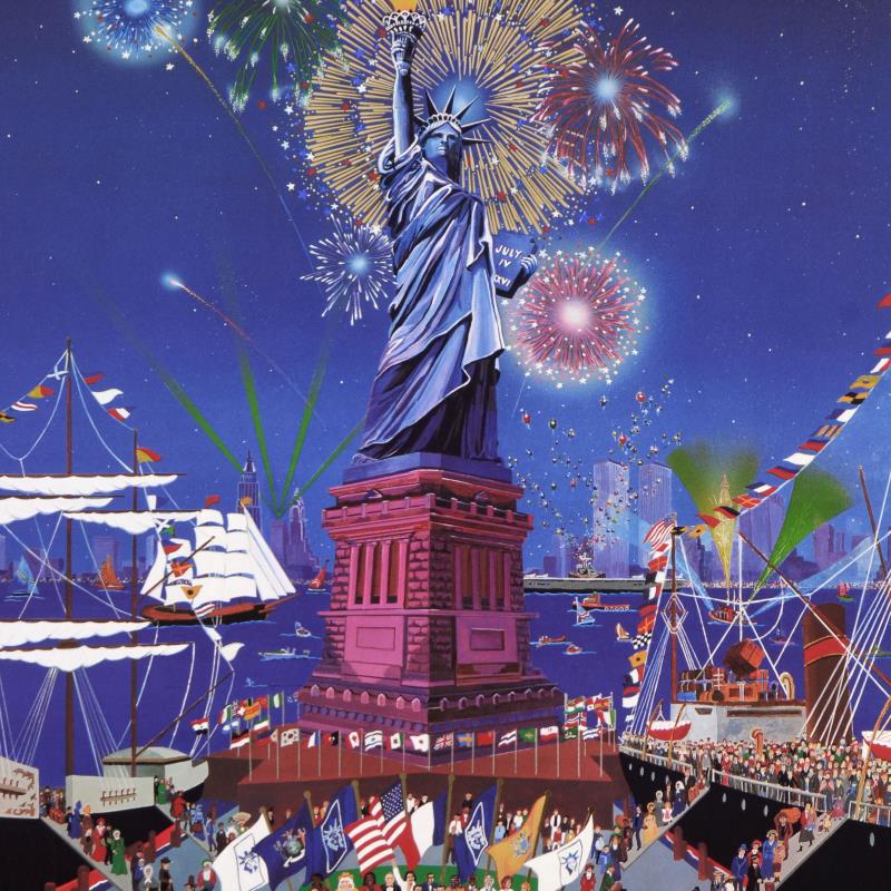 Statue of Liberty Centennial Melanie Taylor Kent Lithograph Hand