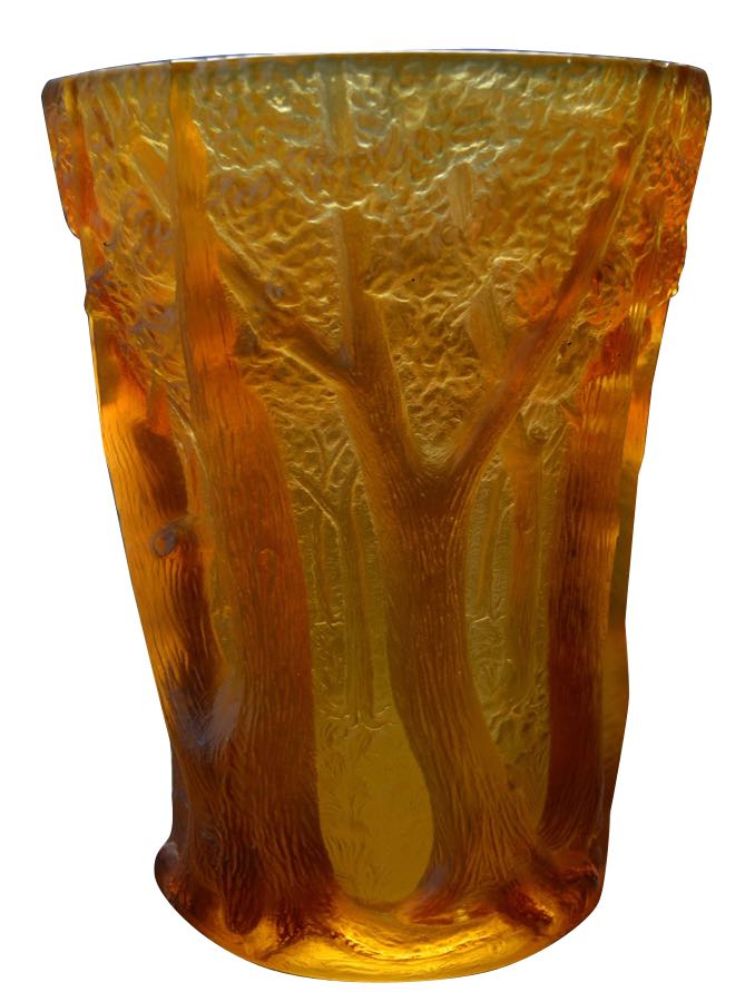Inwald Art Deco Amber Glass Bohemia Czech 1930 - Art Deco Collection