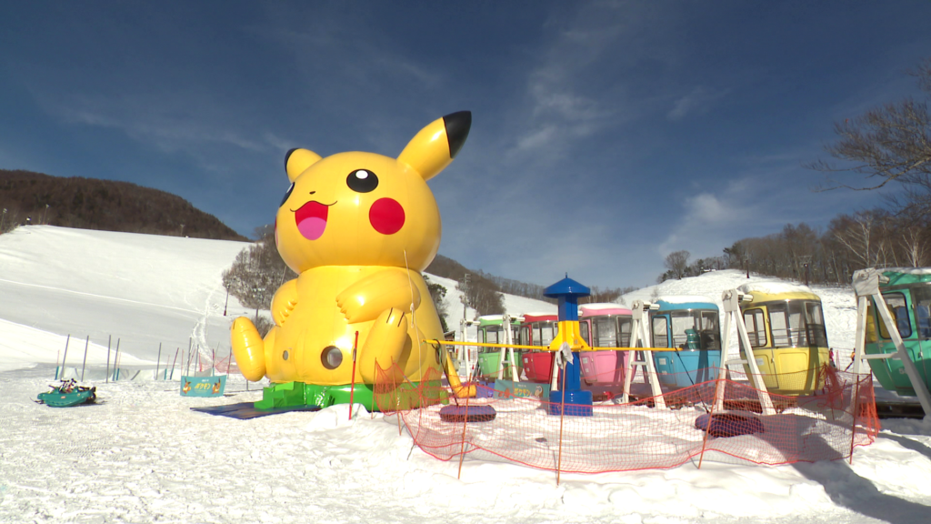 ポケモンと雪遊び！白馬山麓をのぞむゲレンデが魅力「鹿島槍スキー場