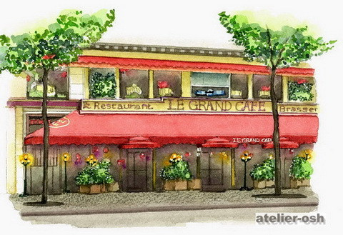 レストラン ファサード ｜ 建築パースなら大阪のアトリエオッシュ