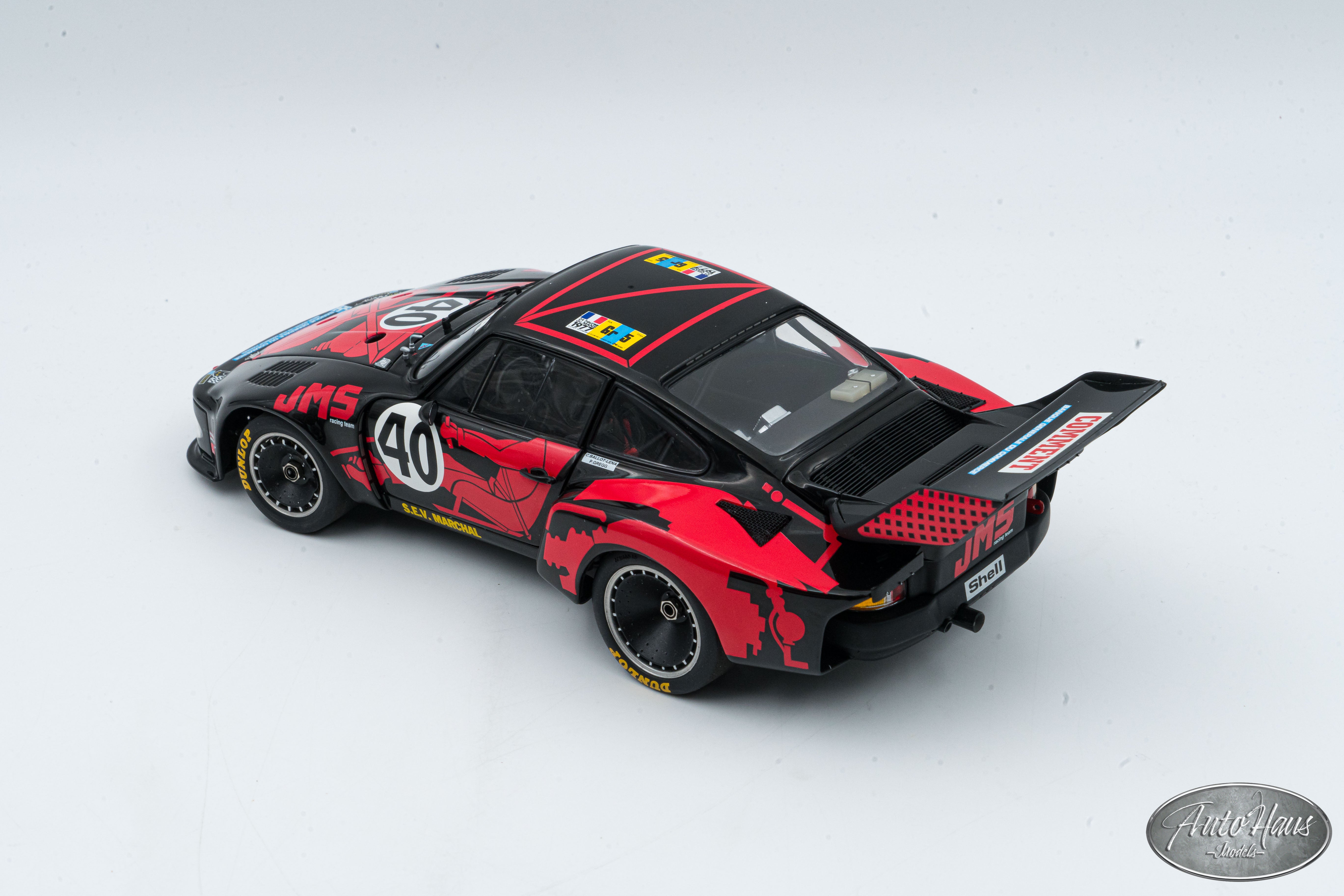 1/18 Exoto 1977 Porsche 935 le Mans #40 Black – AutoHaus Models