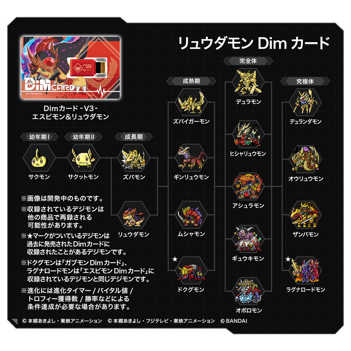 Dimカード-V3- エスピモン＆リュウダモン | BANDAI TOYS