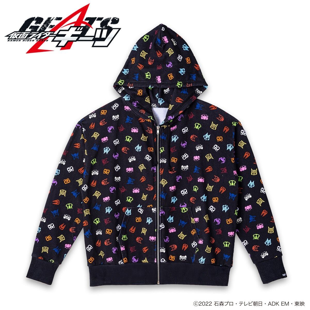 仮面ライダーギーツ ライダーコアID マーク総柄 パーカー | 仮面