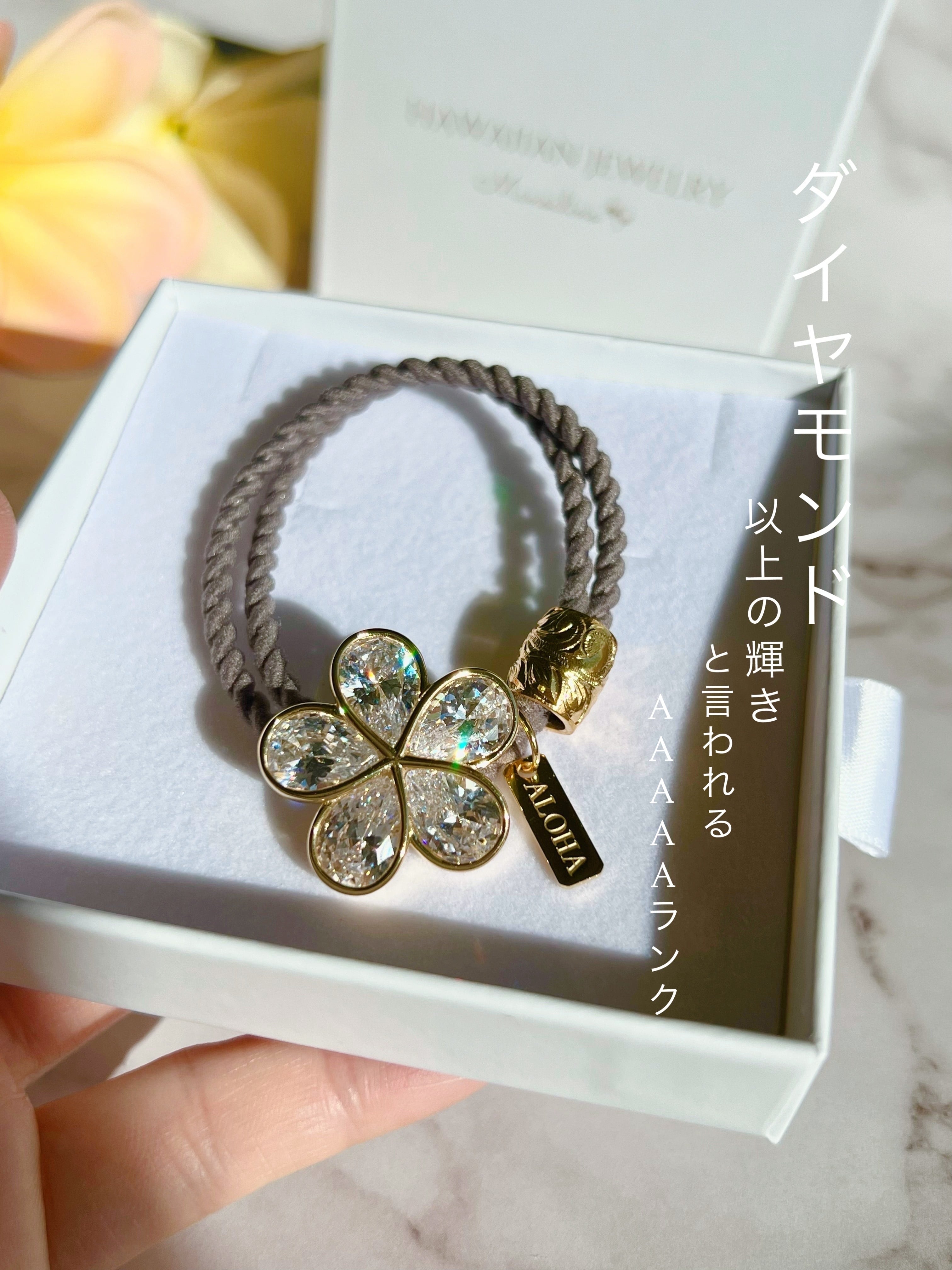 3color】Plumeria 5Arank Zirconia hair accessory Hawaiianjewelry
