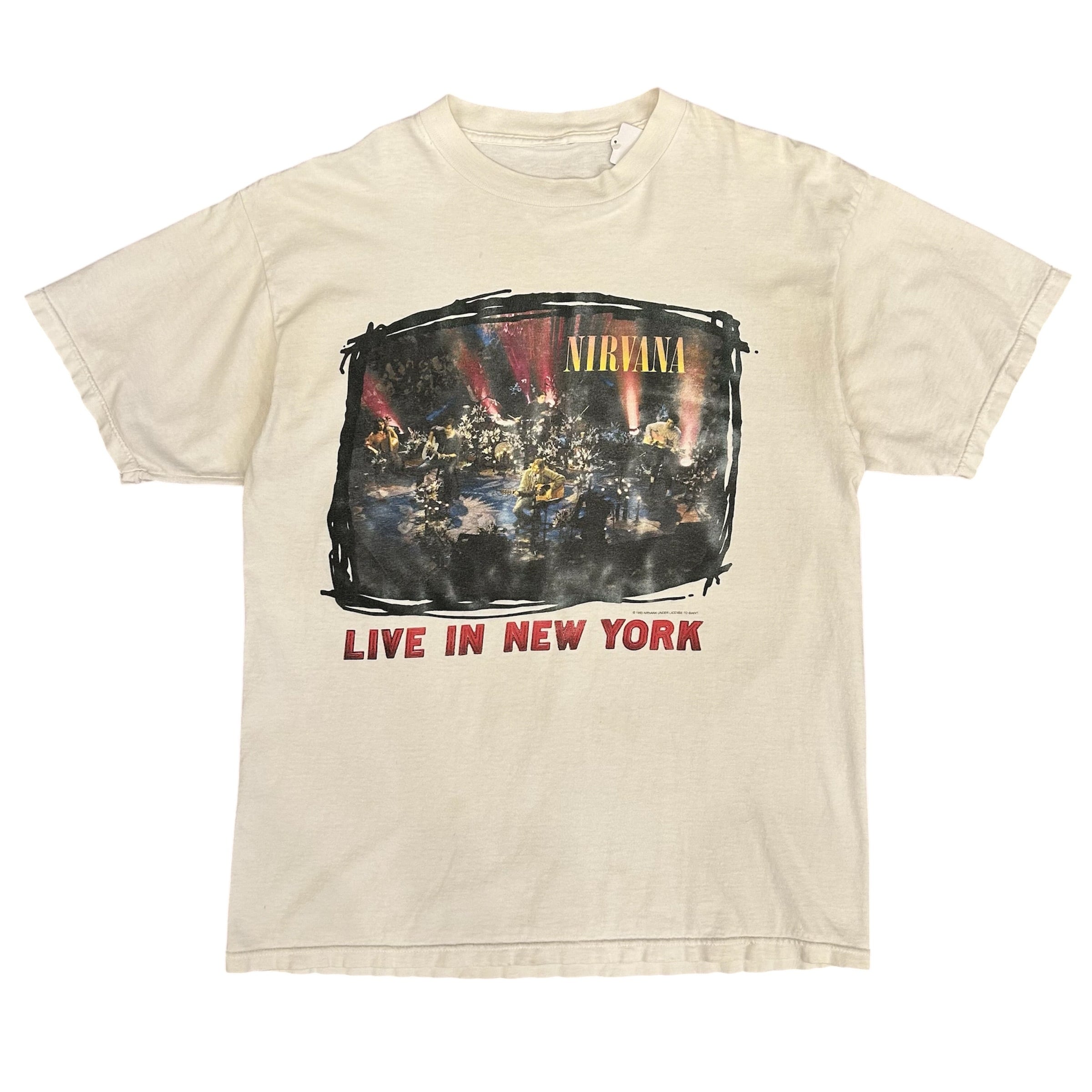 90's Nirvana T-SHIRT 【LIVE IN NEW YORK】 | spike osu
